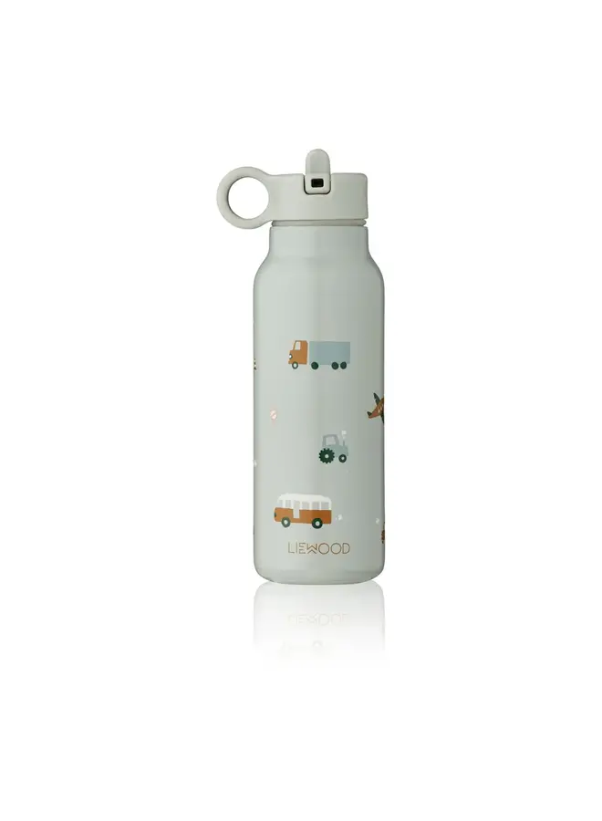 Falk Water Bottle 350 ml | Vehicles - Dove Blue Mix