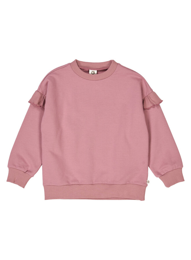Cozy me frill sweatshirt – Rose