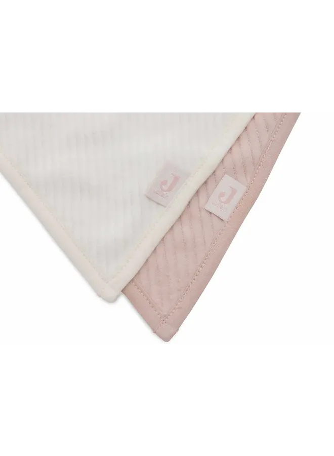 Jollein | Slab Bandana Hydrofiel - Velvet Rib Wild Rose/Ivory 2 stuks