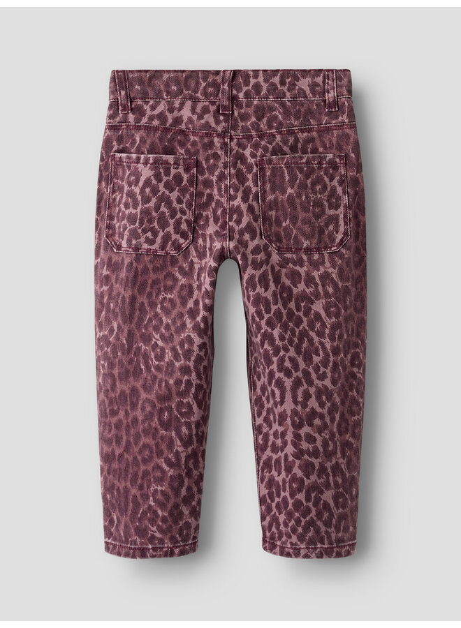 BELLA MOM PANTS - LEOPARD TWILL