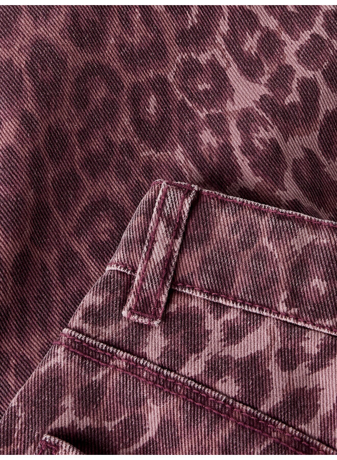 BELLA MOM PANTS - LEOPARD TWILL
