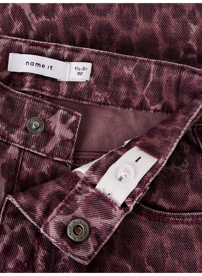 BELLA MOM PANTS - LEOPARD TWILL