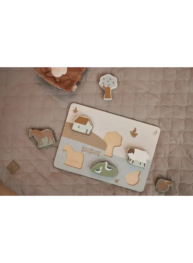 Jollein | Houten Puzzel - Farm