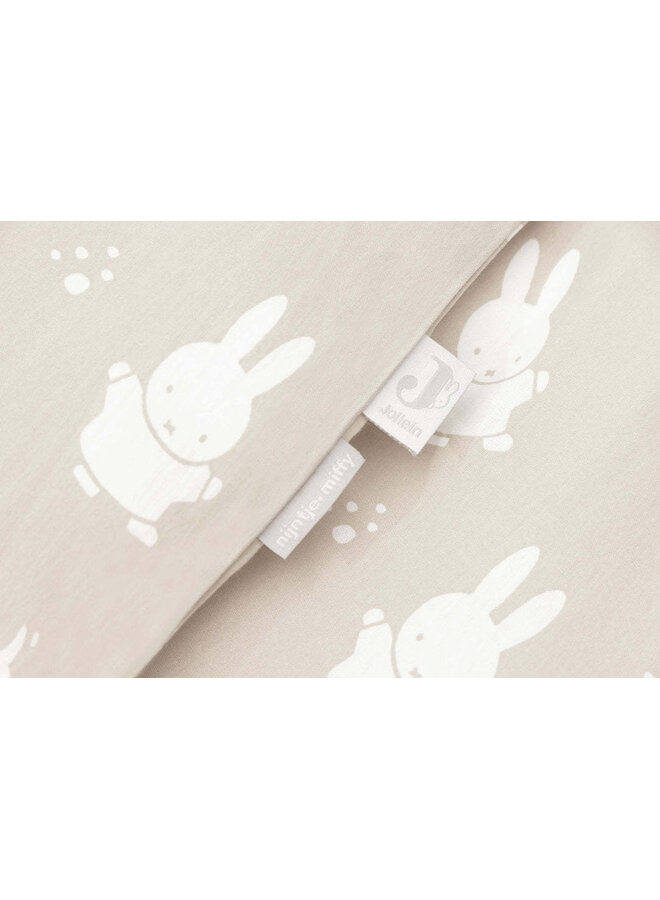 Jollein | Dekbedovertrek met sloop 100x140cm  Miffy and Snuffy - Nougat