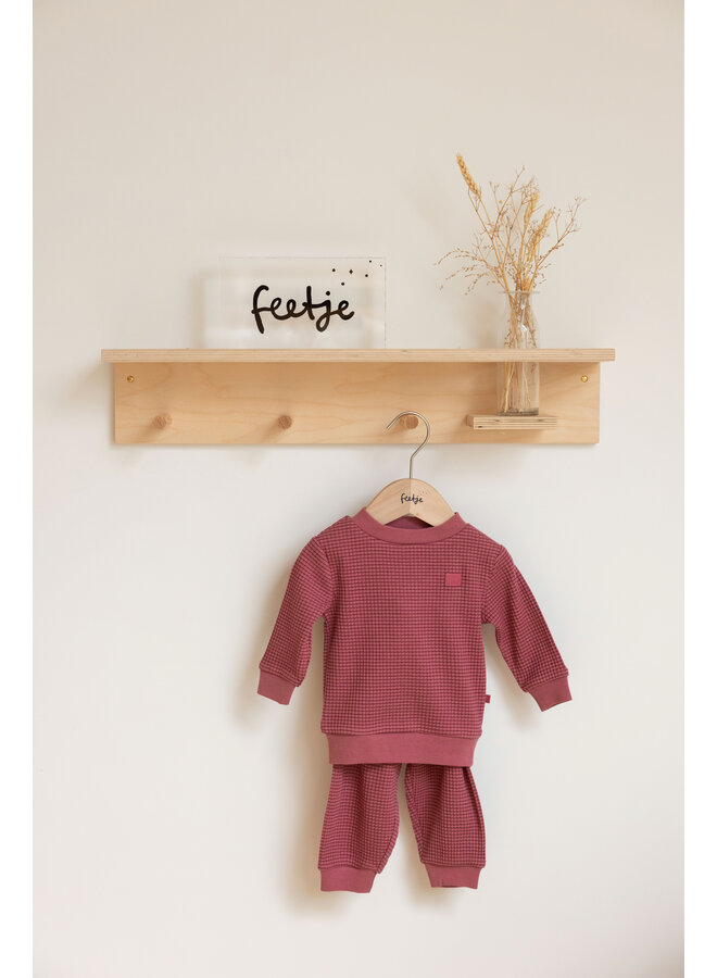 Feetje Pyjama | wafel  Family Edition - Berry
