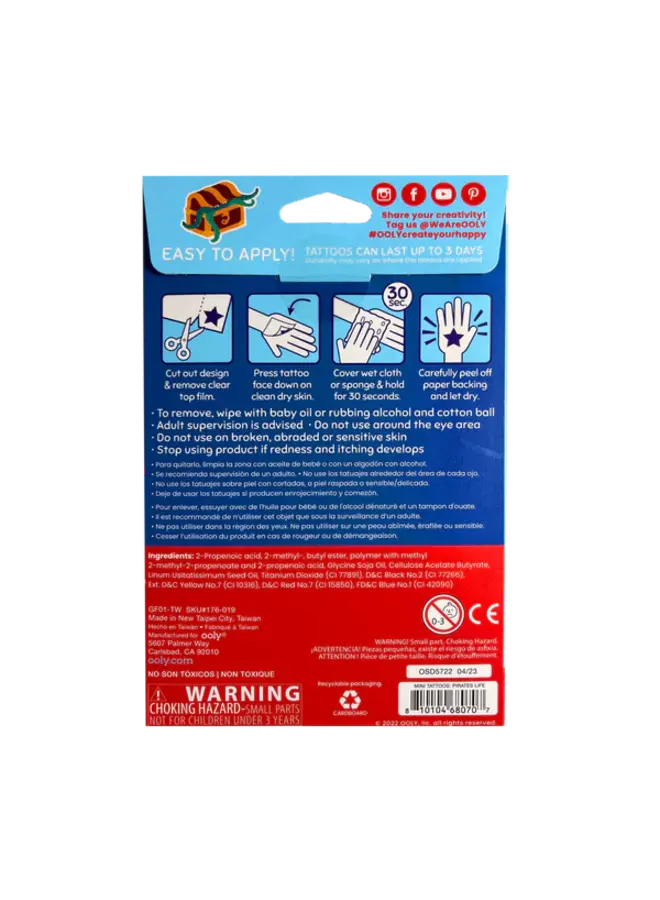 Ooly | Mini Temporary Tattoos - Pirate's Life