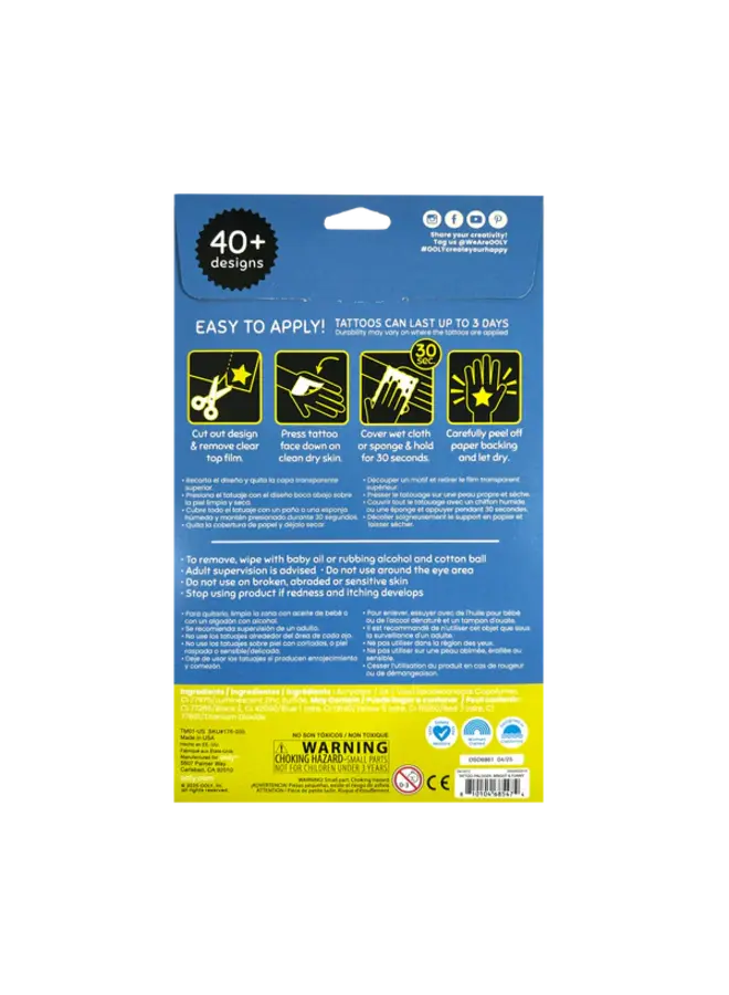 Ooly | Tattoo Palooza Temporary Glow Tattoos - Bright & Funny