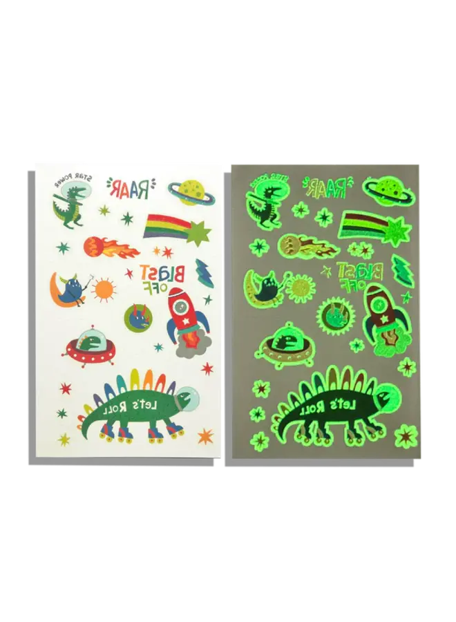 Ooly | Tattoo Palooza Temporary Glow Tattoos - Gravity Dinos