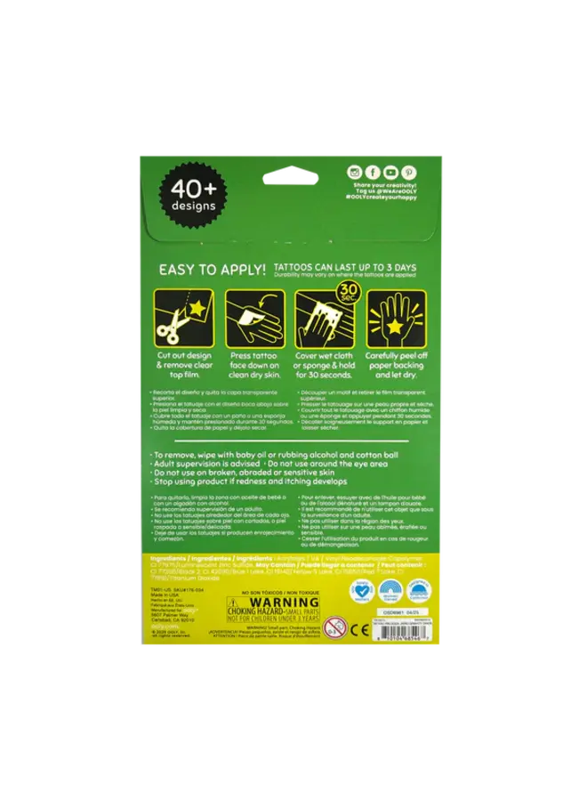 Ooly | Tattoo Palooza Temporary Glow Tattoos - Gravity Dinos