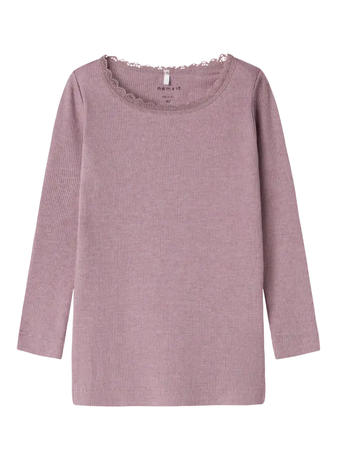 Longsleeve KAB Top Noos Girls- Elderberry MELANGE