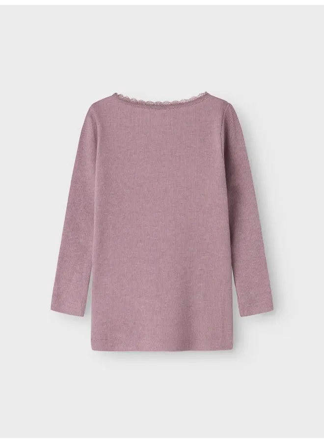 Longsleeve KAB Top Noos Girls- Elderberry MELANGE