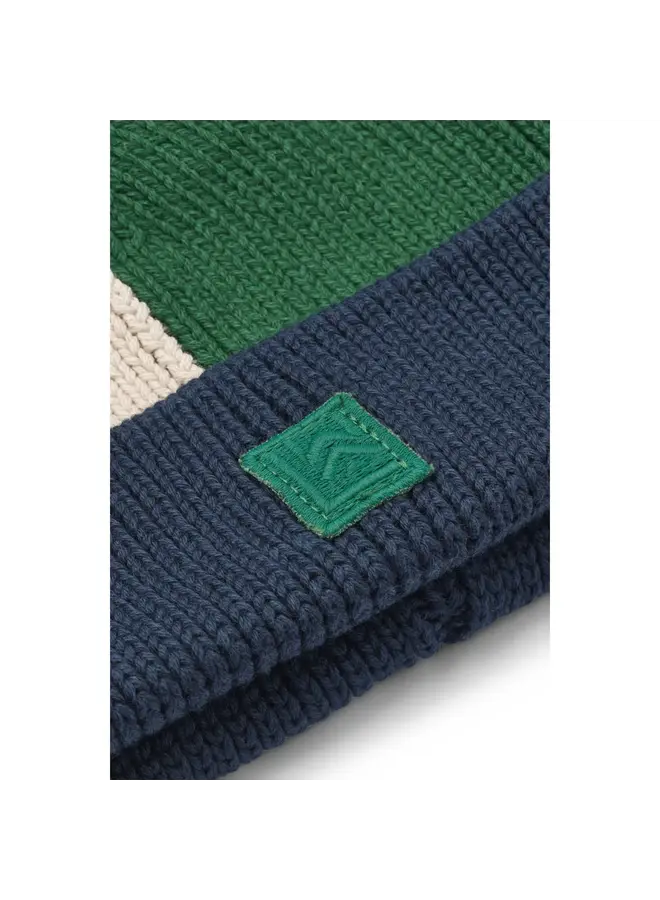 Ezra Beanie Hat | Classic Navy Multi Mix