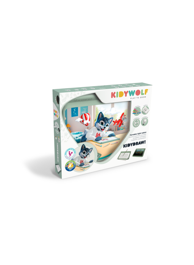 Kidywolf - Kidydraw Pro lichtgevende tablet groen