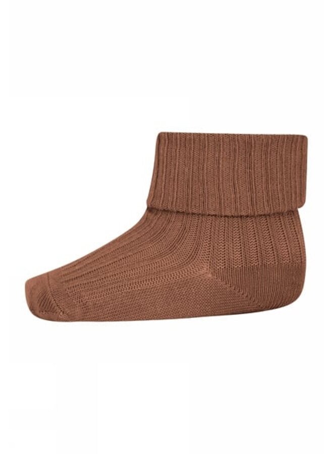 Cotton Rib B Socks 34 | Brown