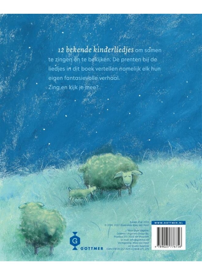 Daar buiten loopt een schaap