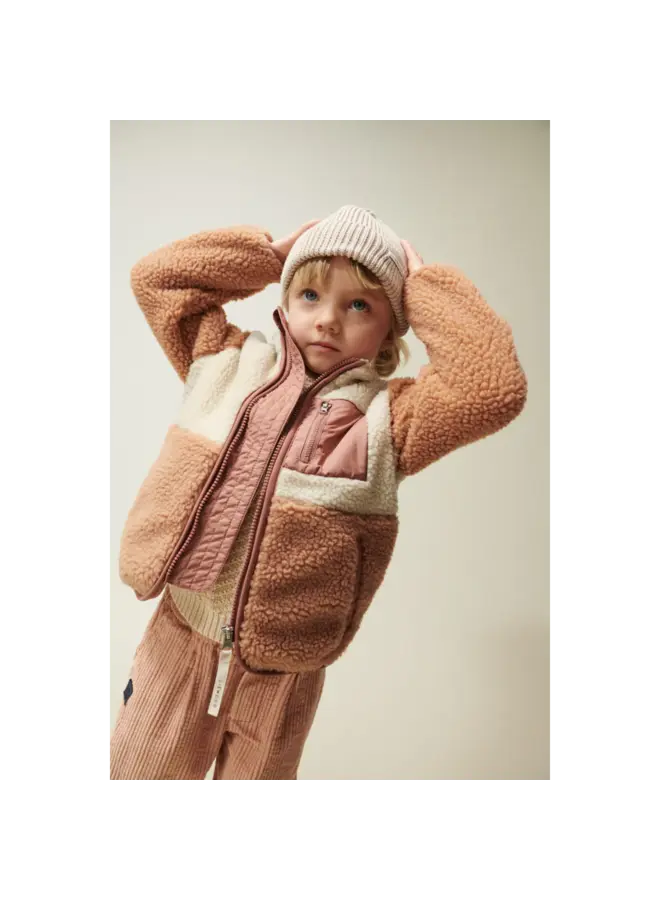 Nolan Pile Jacket - Tuscany rose multi mix