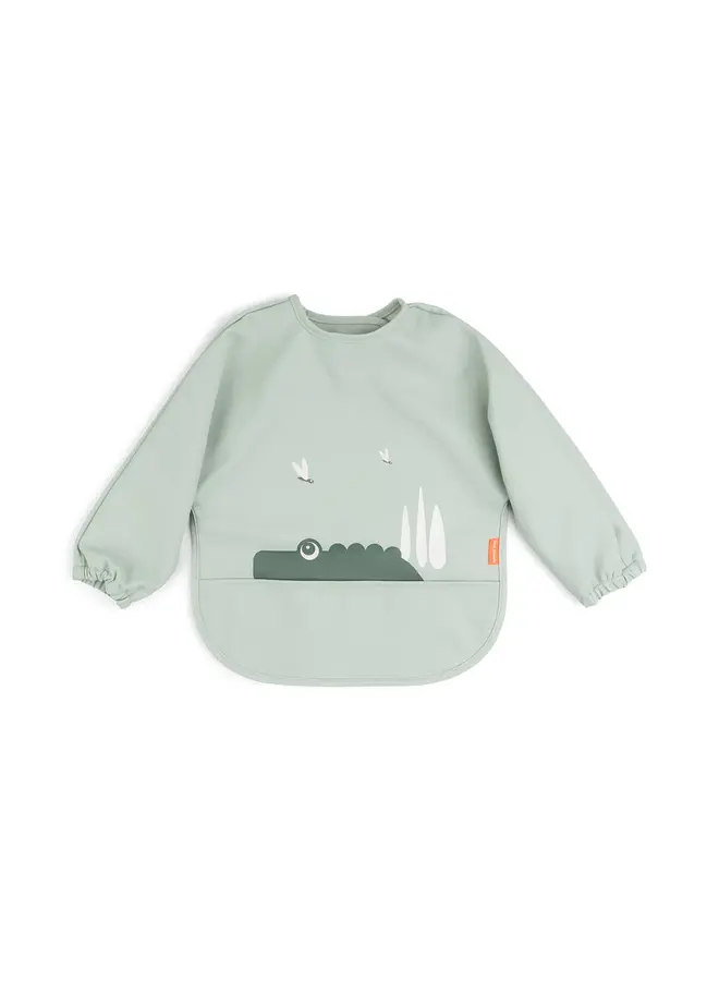 Sleeved Pocket bib Croco Green