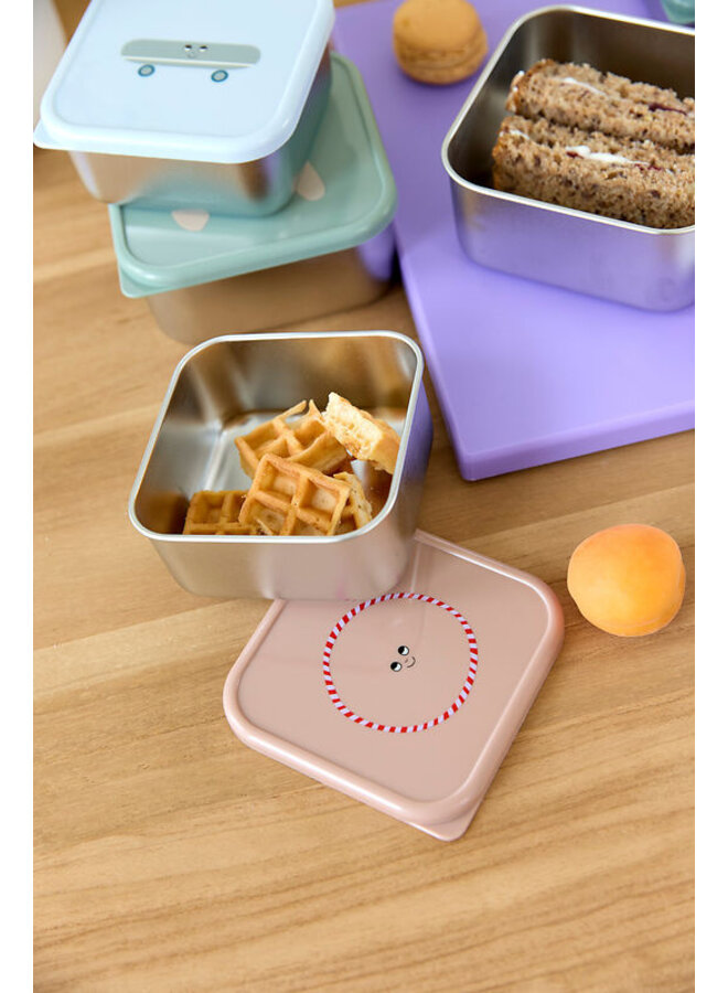 Lässig |  Snackbox Stainless Steel Tiny Team Cat