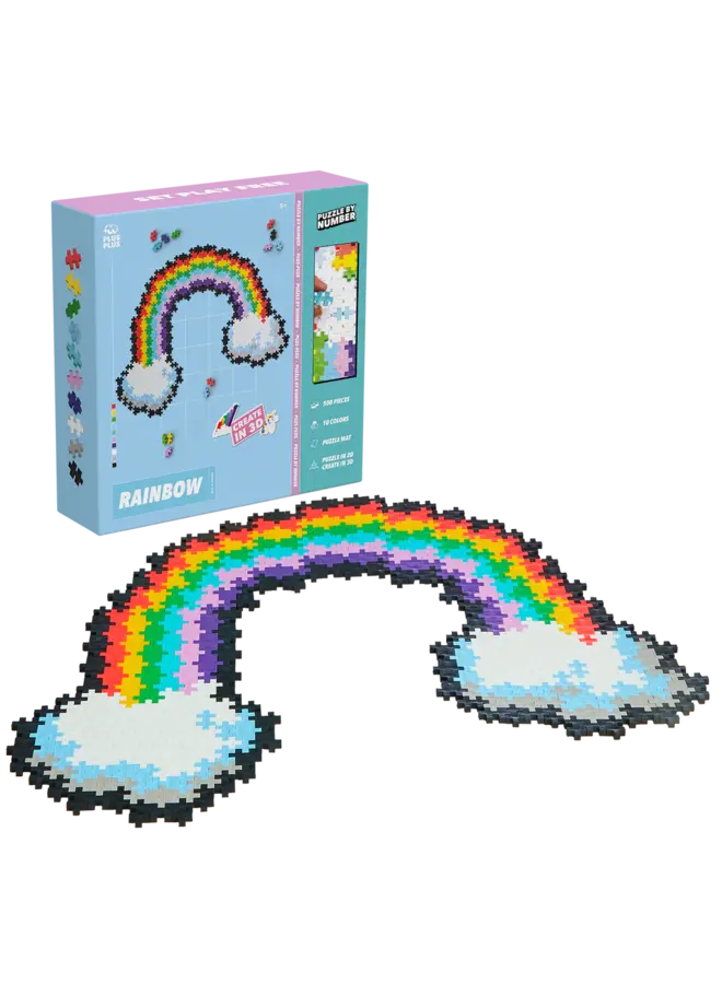 Plus-Plus | Puzzle by Number Regenboog - 500 stuks