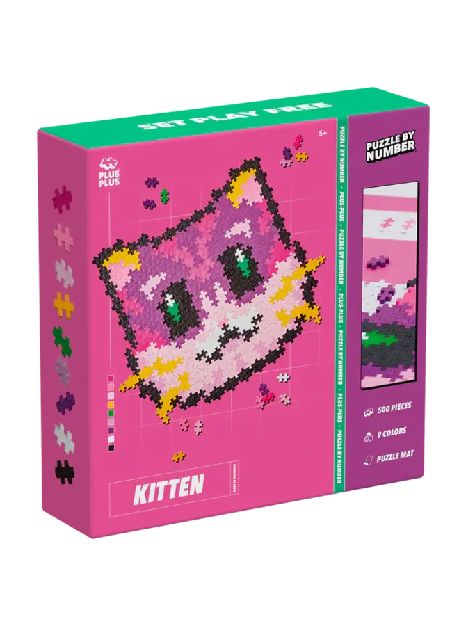 Plus-Plus | Puzzle by Number Cat - 500 stuks