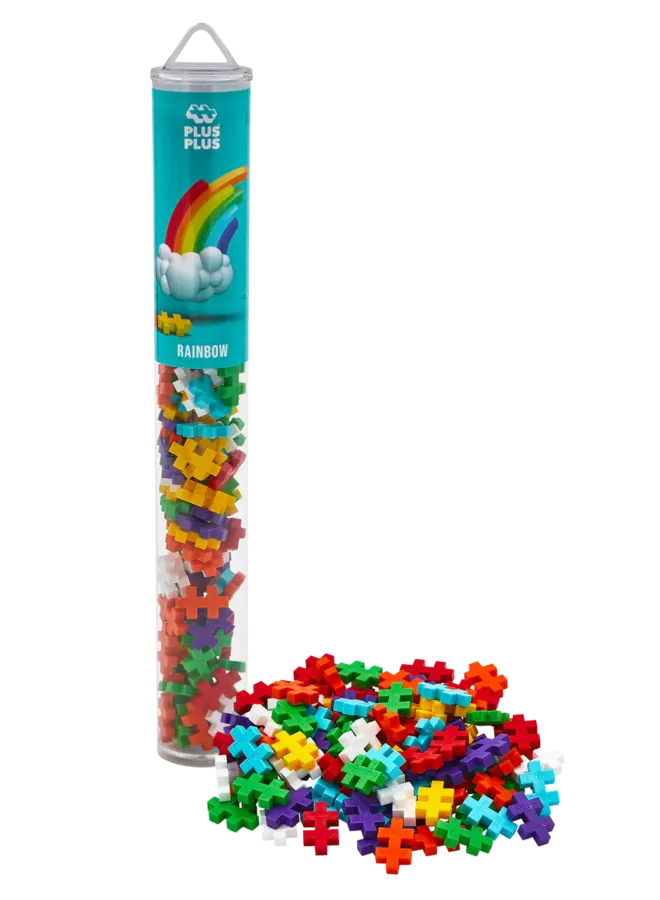 Plus-Plus | Regenboog Tube - 100 stuks