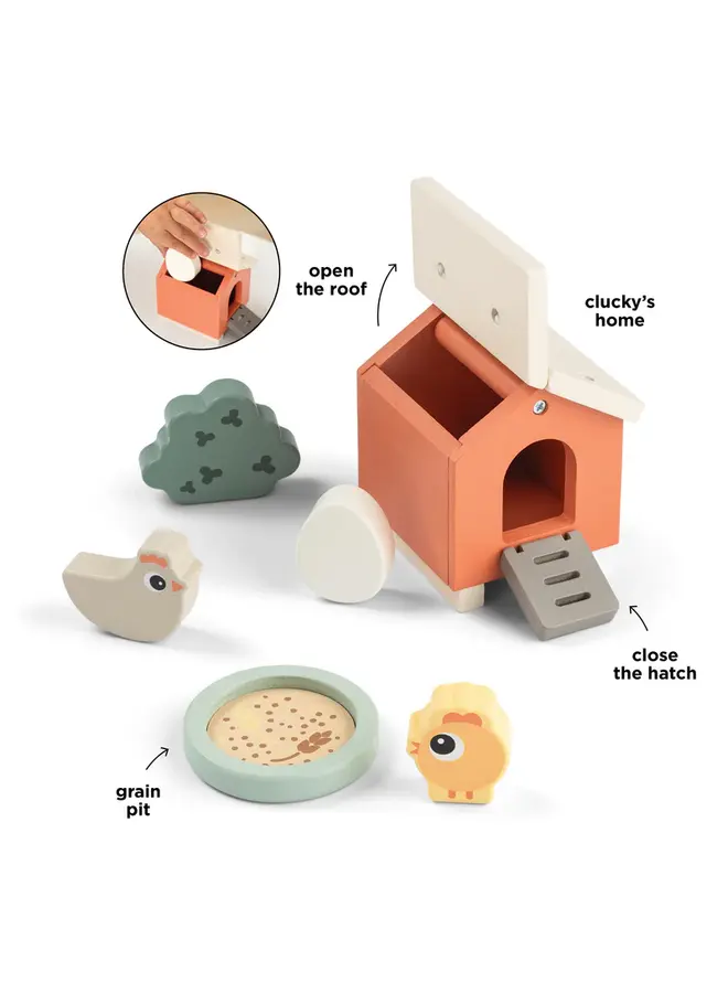Tiny farm play set Clucky