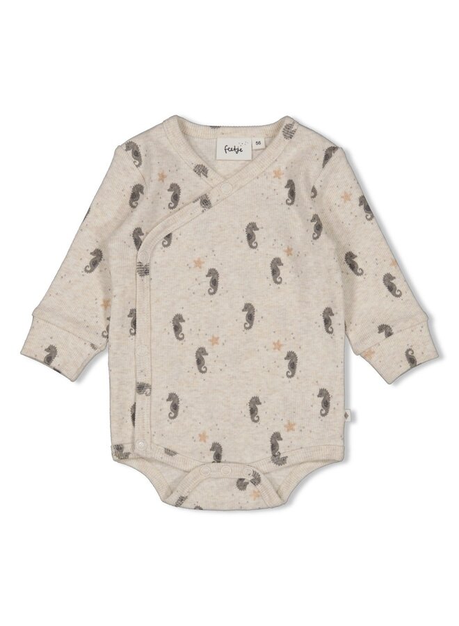 Wikkelromper rib AOP - Sea Sweeties