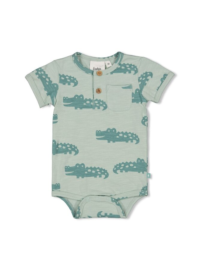 Romper AOP k/m - You Croc my World | Mint