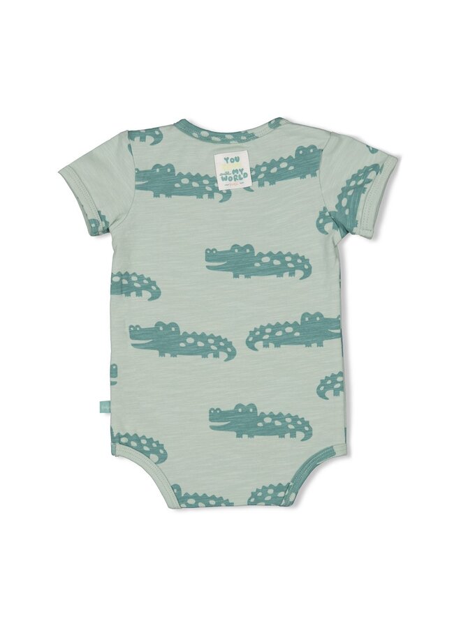 Romper AOP k/m - You Croc my World | Mint