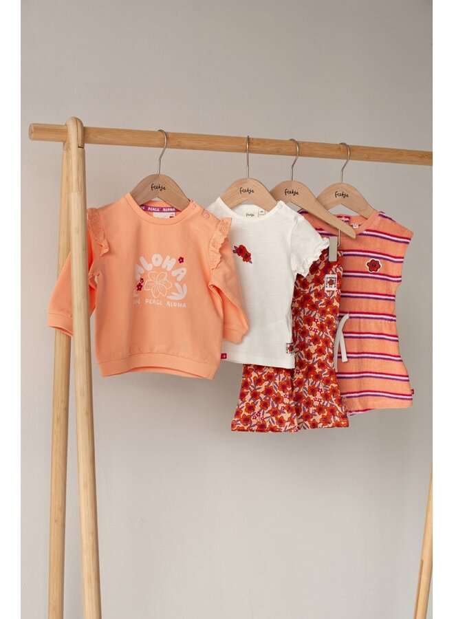 Playsuit streep badstof - Love Peace Aloha