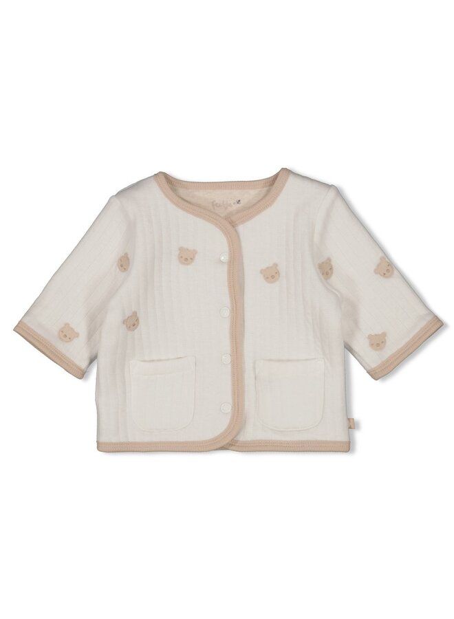 Omkeerbaar jasje AO embroidery - Honey Bear