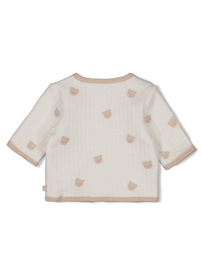 Omkeerbaar jasje AO embroidery - Honey Bear