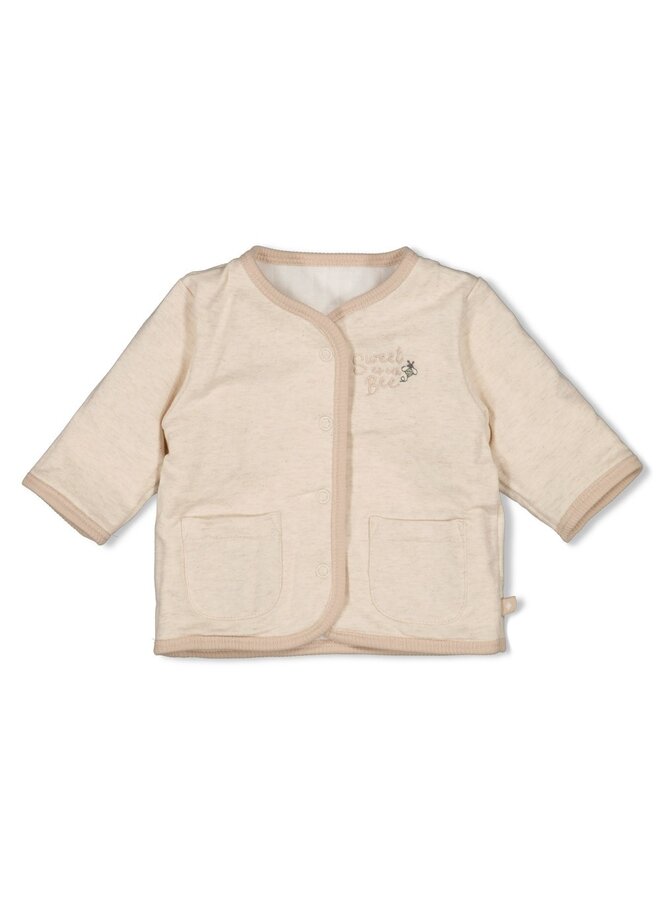 Omkeerbaar jasje AO embroidery - Honey Bear