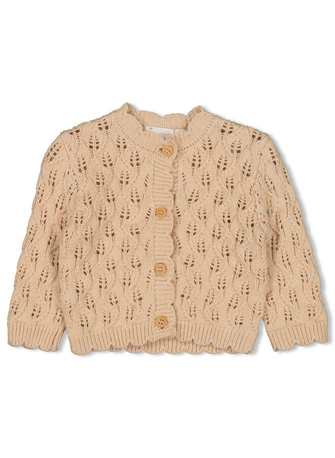 Vestje gebreid - Flower Ranch | Zand