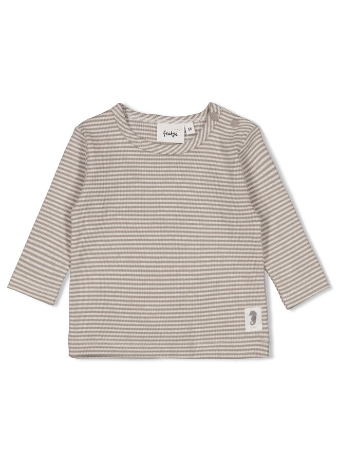 Longsleeve rib met streep - Sea Sweeties | Grijs