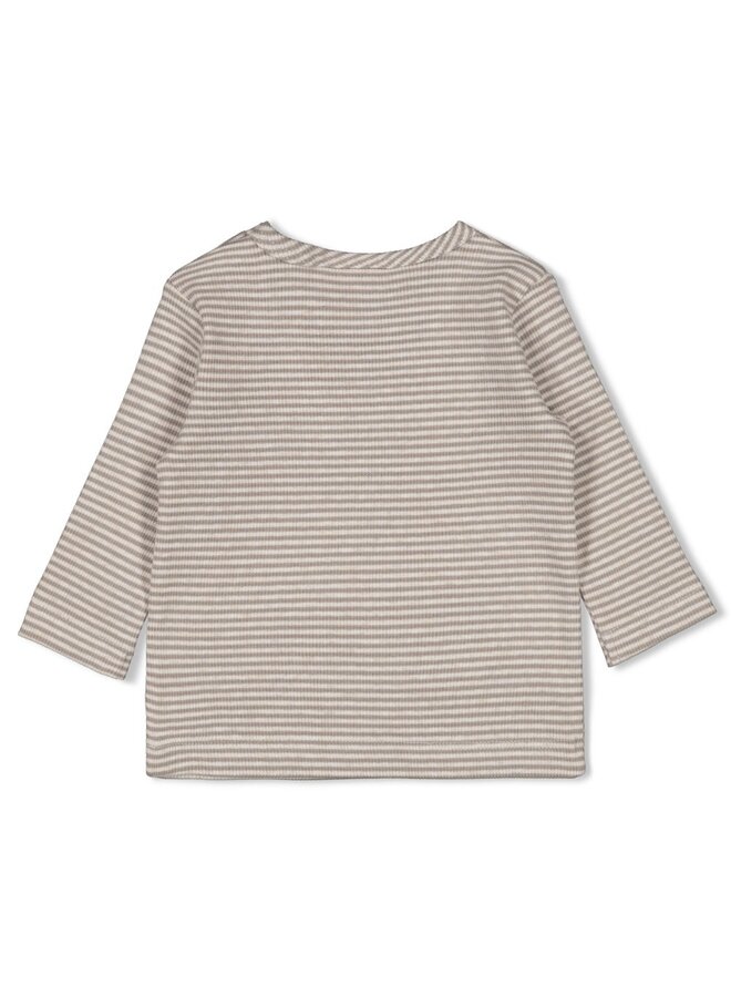 Longsleeve rib met streep - Sea Sweeties | Grijs