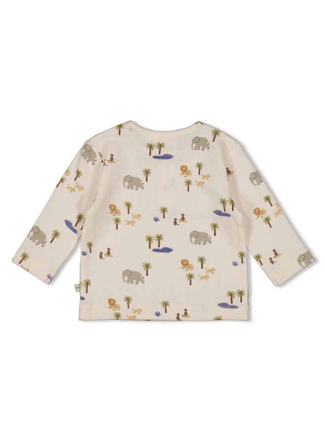 Longsleeve rib AOP - Safari Savage | Off-White