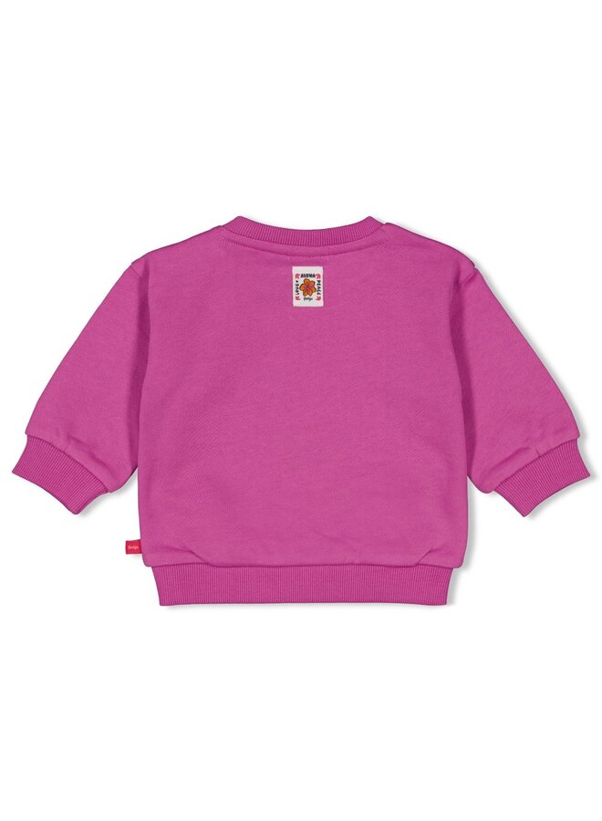 Sweater relaxed fit - Love Peace Aloha | Paars