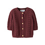 NBFTANDRA LS KNIT CARD - OXBLOOD RED