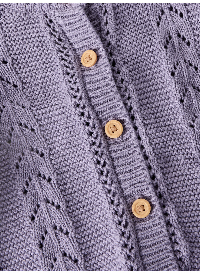 NBFTANDRA LS KNIT CARD - LAVENDER GREY