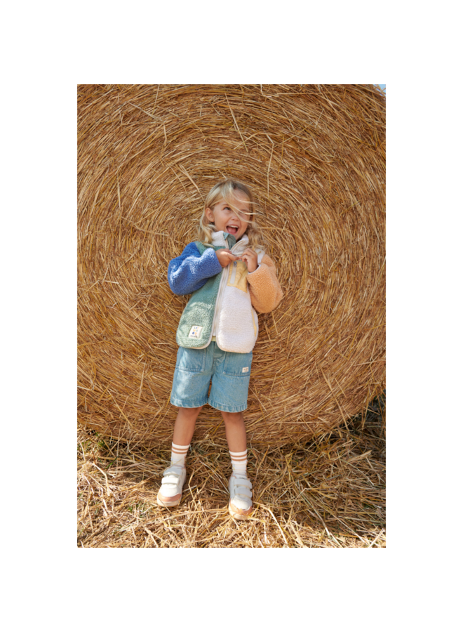 Nolan Pile Jacket - Peppermint multi mix