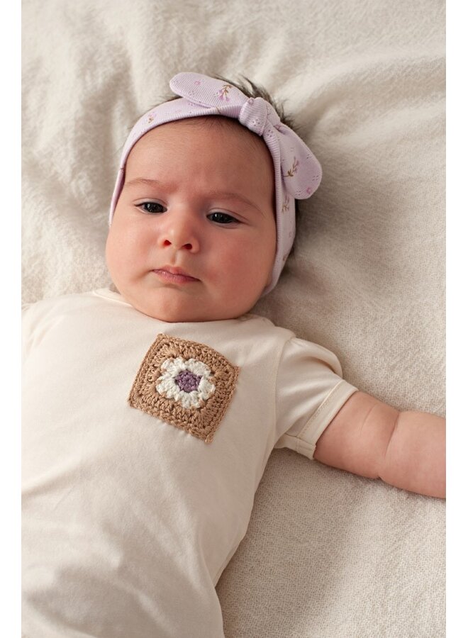 T-shirt met crochet zakje - Flower Ranch