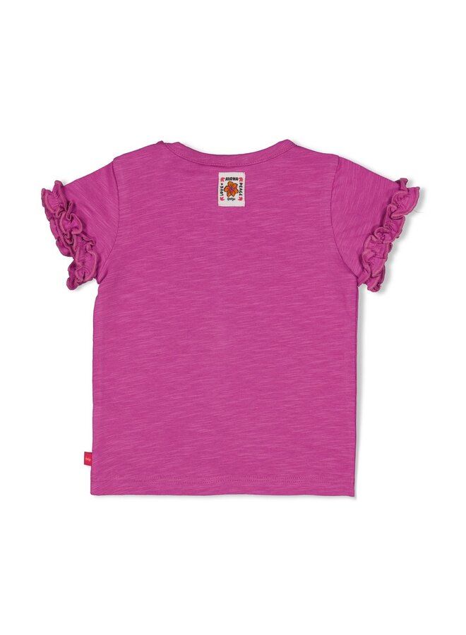 T-shirt - Love Peace Aloha | Paars