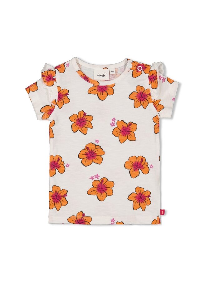 T-shirt AOP - Love Peace Aloha | Wit