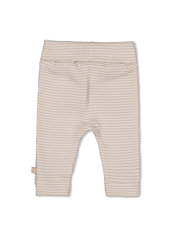 Broek rib met streep - Honey Bear | Zand