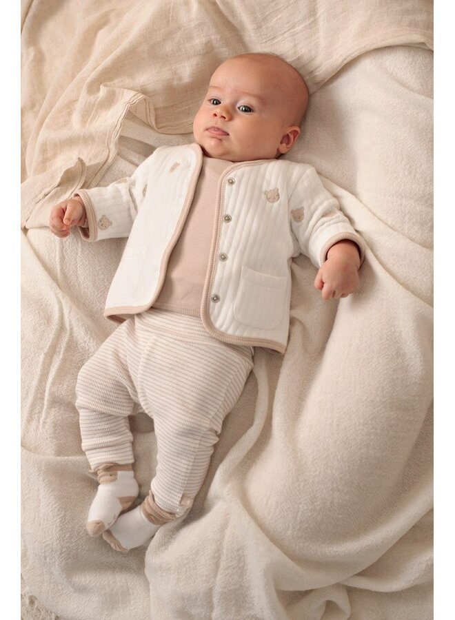 Broek rib met streep - Honey Bear | Zand