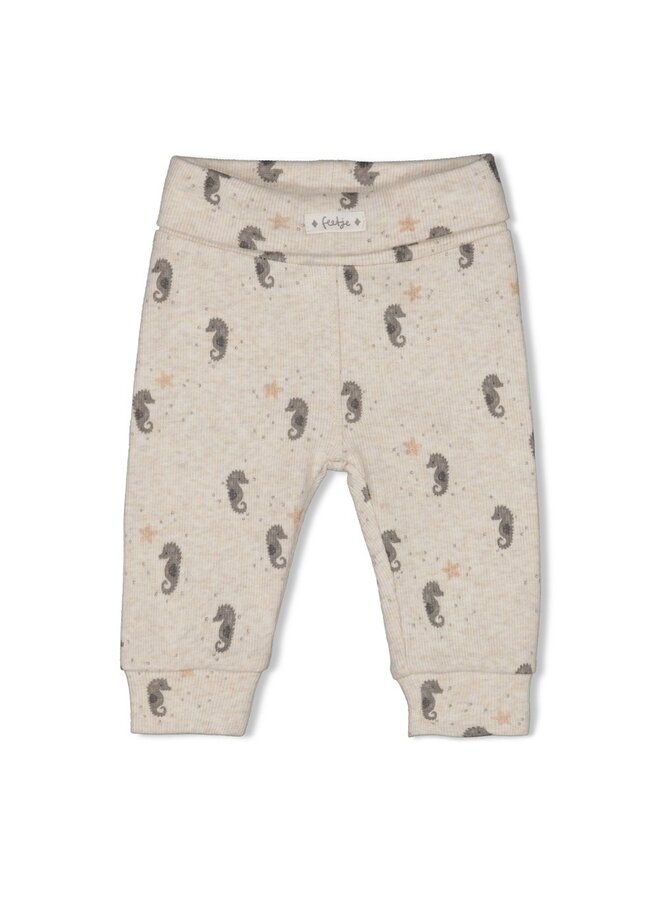 Broek rib AOP - Sea Sweeties | Off-White Melange