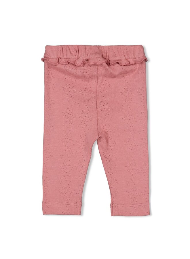 Legging ajour rib – Ladybug | Roze