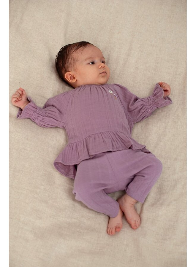 Legging pointelle rib - Flower Ranch | Violet