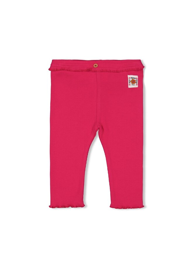 Legging rib - Love Peace Aloha | Fuchsia